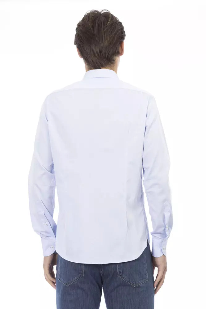  - Light Blue Cotton Men Shirt