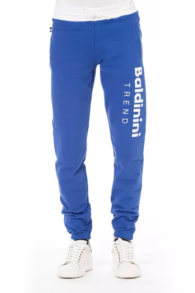  - Blue Cotton Men Pant