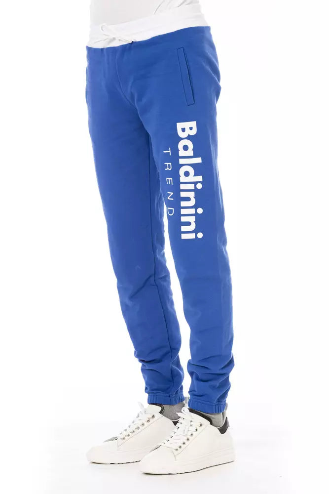  - Blue Cotton Men Pant