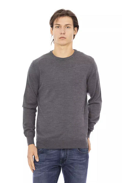  - Gray Fabric Men Sweater