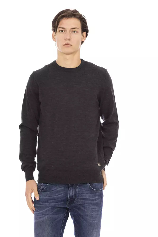  - Gray Fabric Men Sweater