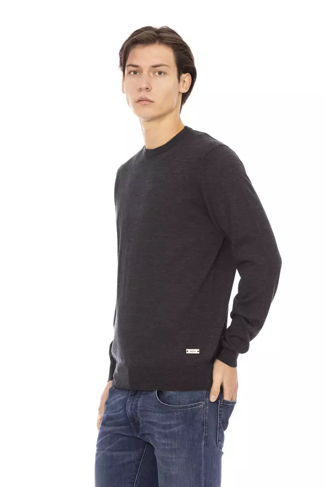  - Gray Fabric Men Sweater