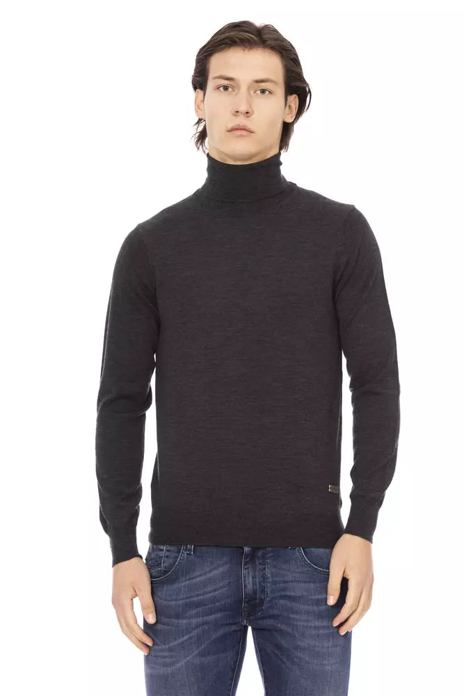  - Gray Fabric Men Sweater