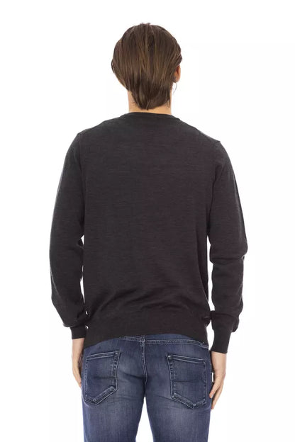  - Gray Fabric Men Sweater