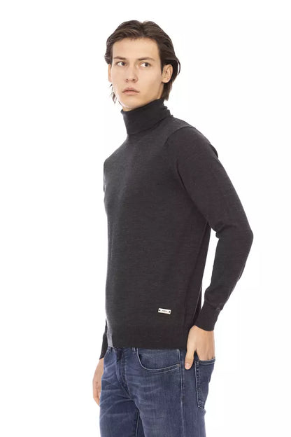  - Gray Fabric Men Sweater