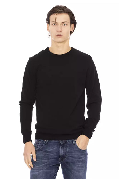  - Black Fabric Men Sweater