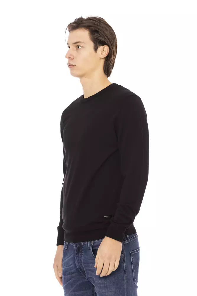  - Black Fabric Men Sweater