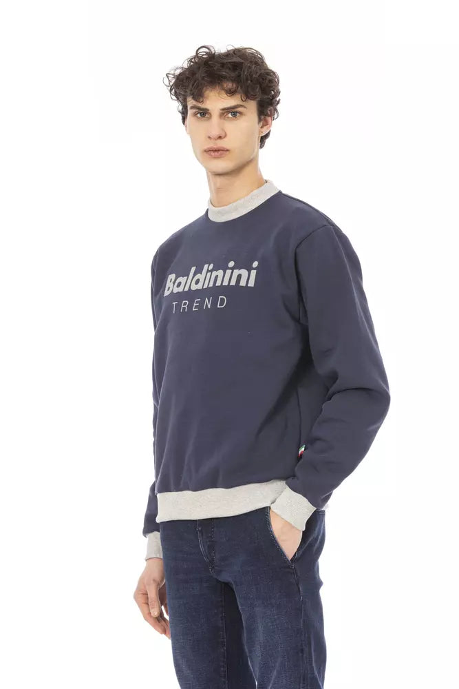  - Blue Cotton Men Sweater