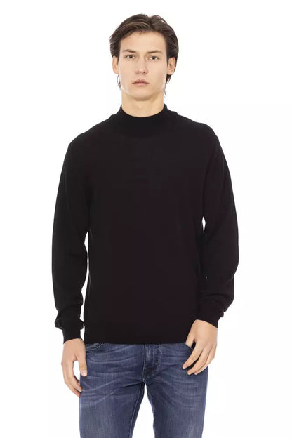  - Black Fabric Men Sweater