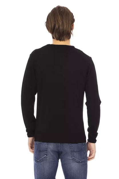  - Black Fabric Men Sweater