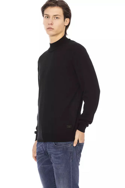  - Black Fabric Men Sweater