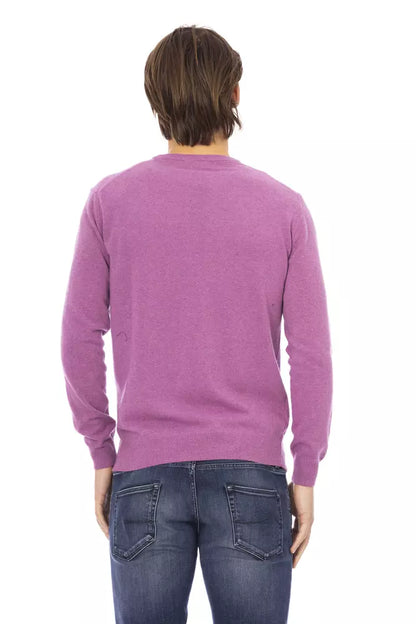  - Purple Wool Men Sweater