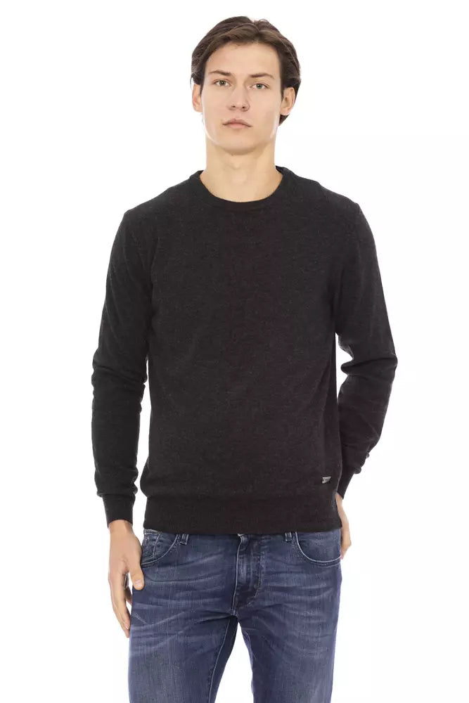  - Black Wool Men Sweater