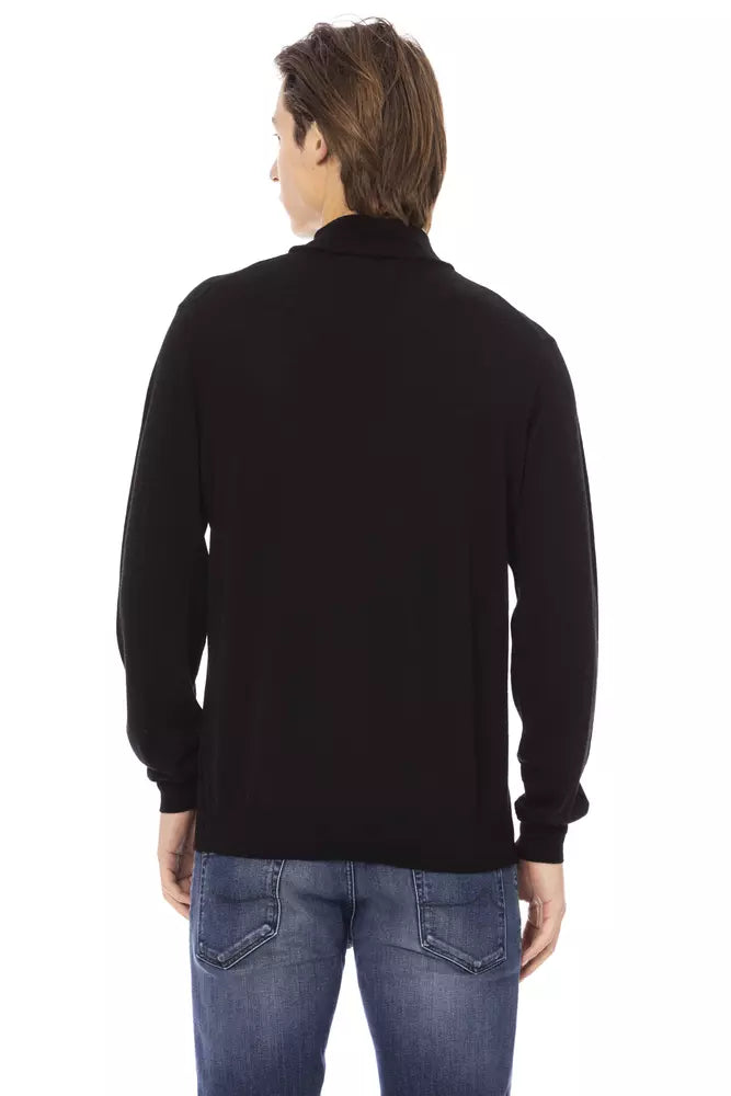  - Black Fabric Men Sweater