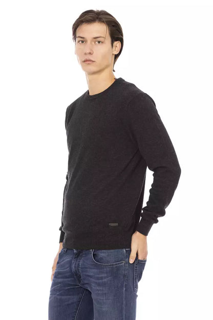  - Black Wool Men Sweater