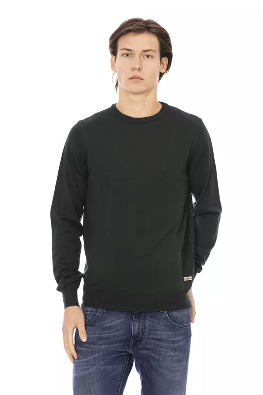  - Green Fabric Men Sweater