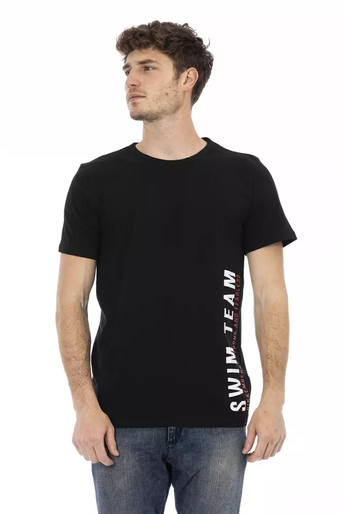  - Black Cotton Men's T-Shirt