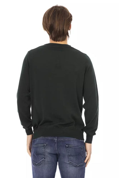  - Green Fabric Men Sweater