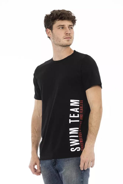  - Black Cotton Men's T-Shirt