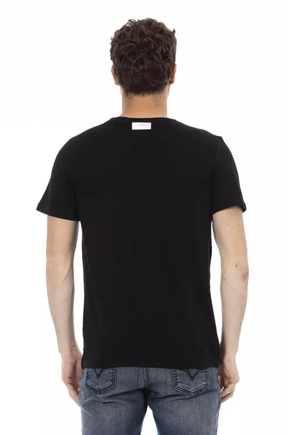  - Black Cotton Men's T-Shirt