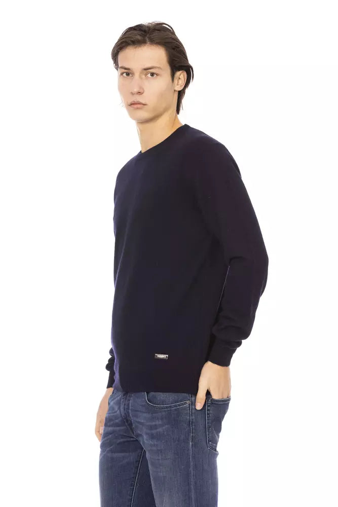  - Blue Wool Men Sweater