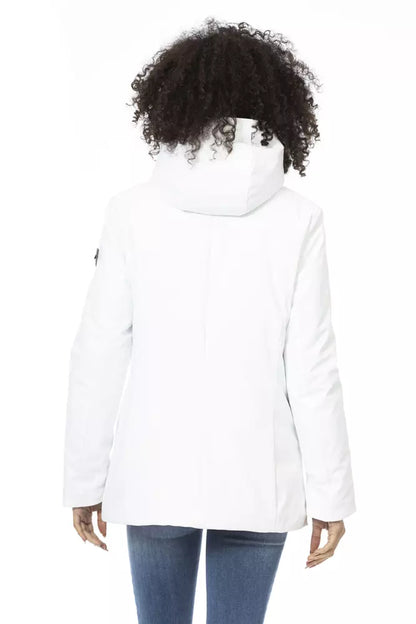  - White Polyester Women Jacket