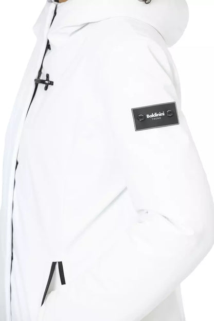  - White Polyester Women Jacket