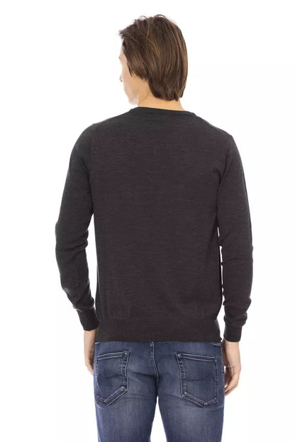  - Gray Fabric Men Sweater