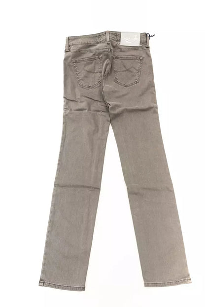  - Gray Cotton-Blend Women Jeans