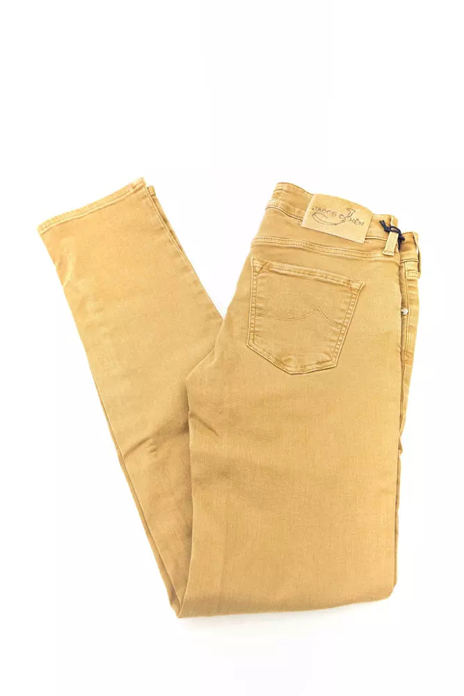  - Beige Cotton Women's Jeans