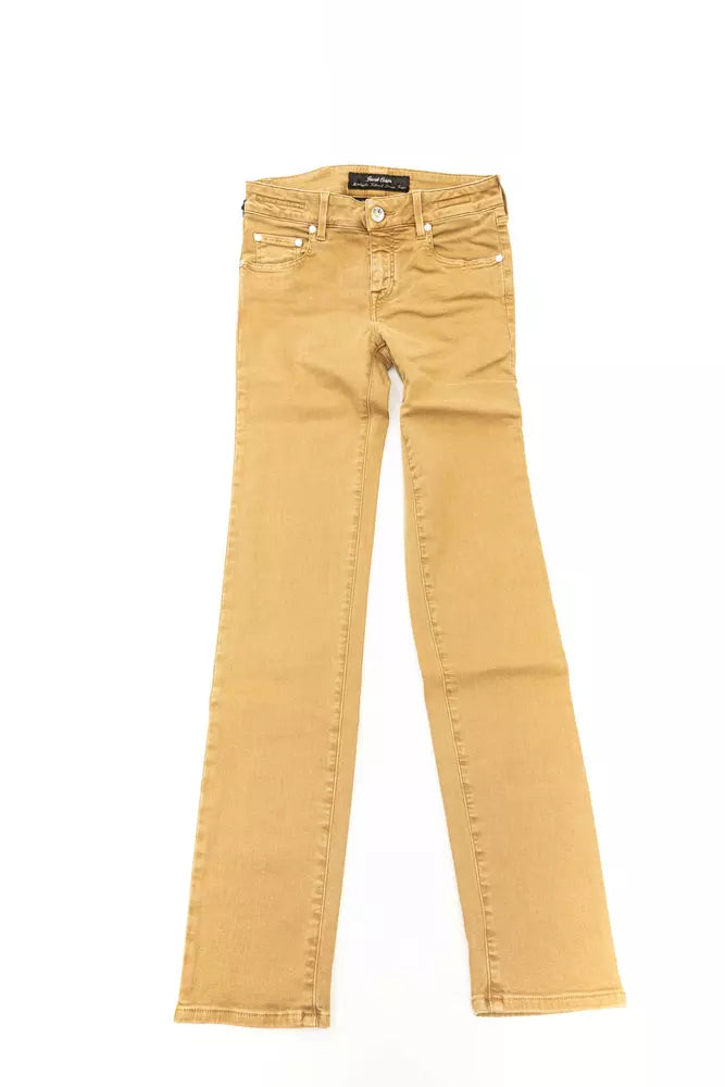  - Beige Cotton Women's Jeans