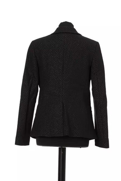  - Black Cotton Women Blazer