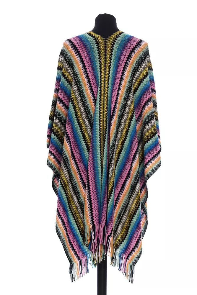 Missoni Multicolor Wool Fringed Poncho