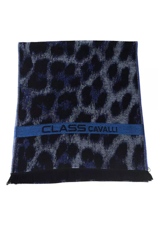  - Blue Wool Men Scarf