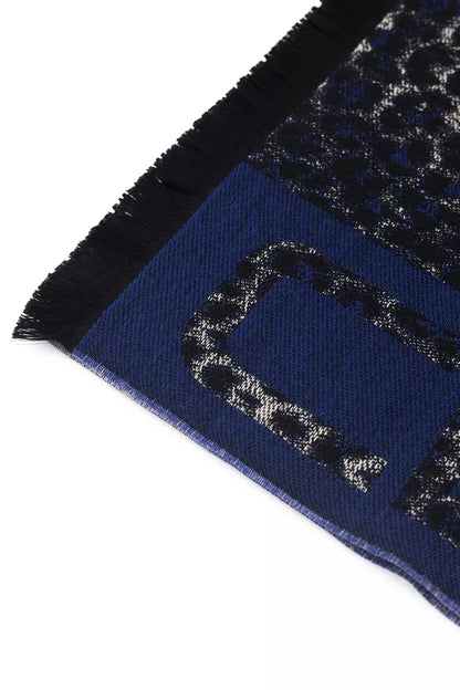  - Blue Wool Men Scarf