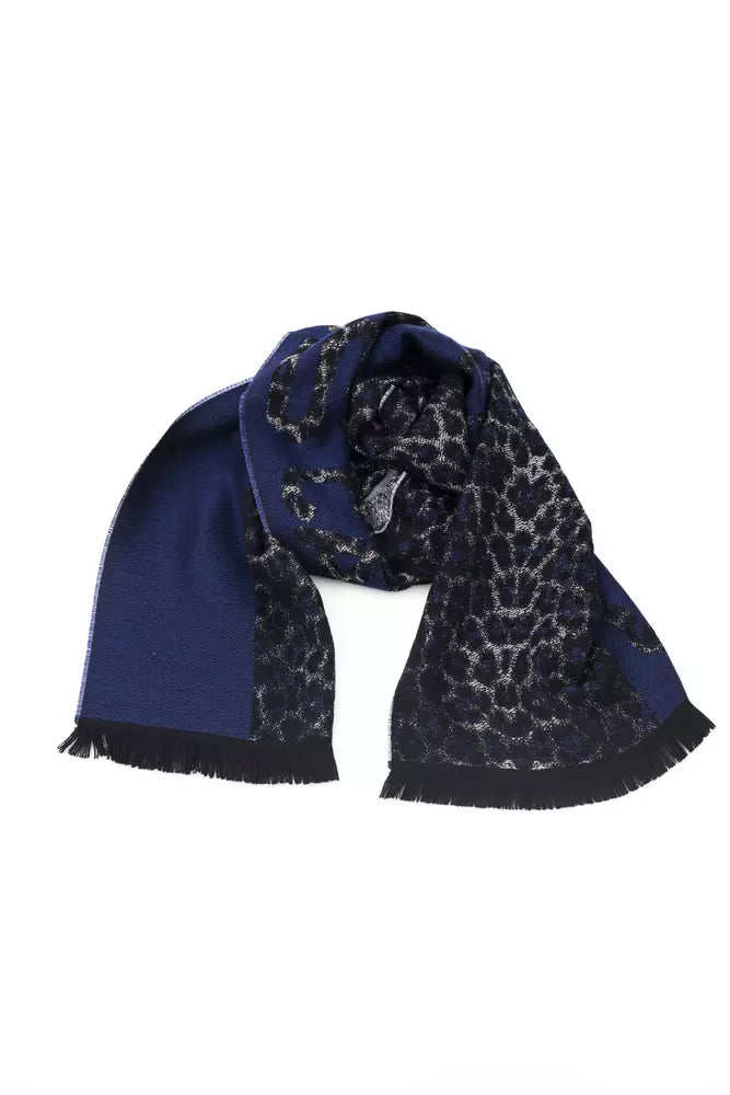  - Blue Wool Men Scarf