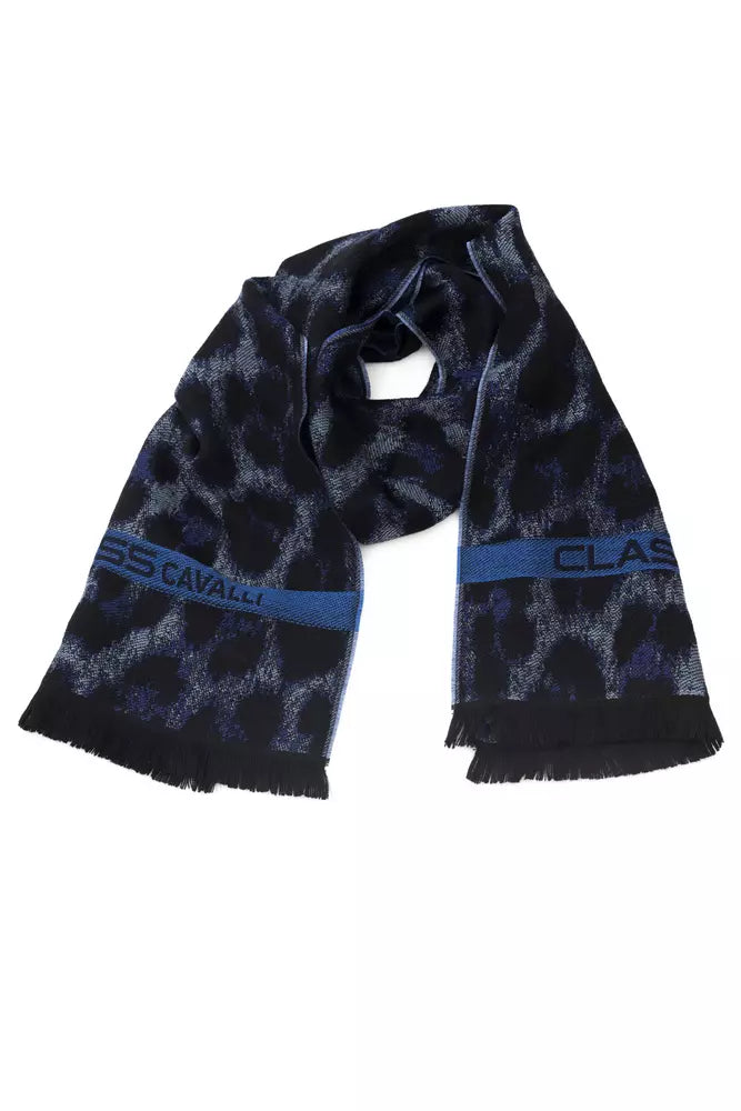  - Blue Wool Men Scarf