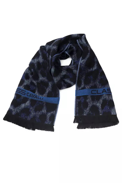  - Blue Wool Men Scarf