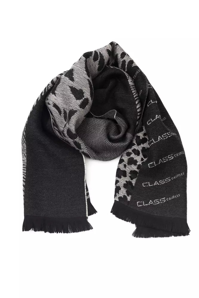  - Black Wool Men Scarf