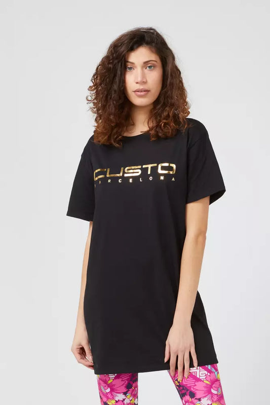  - Black Cotton Women T-Shirt