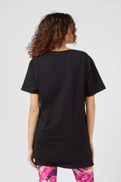  - Black Cotton Women T-Shirt