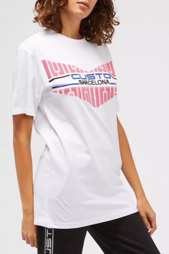  - White Cotton Women T-Shirt