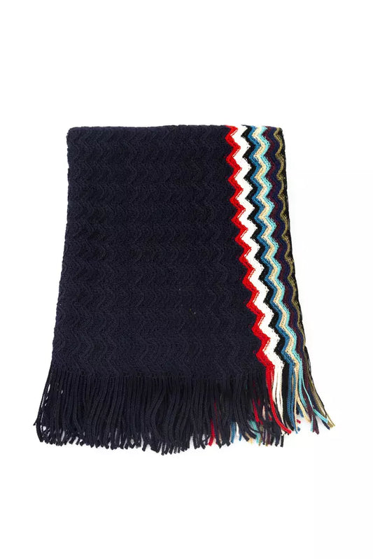  - Black Wool Men Scarf