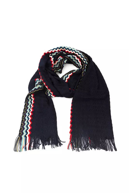  - Black Wool Men Scarf