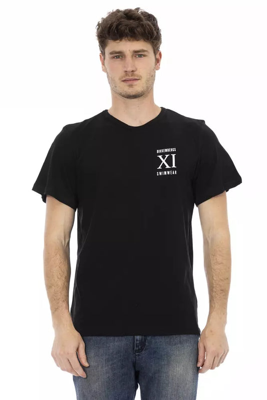  - Black Cotton Men T-Shirt