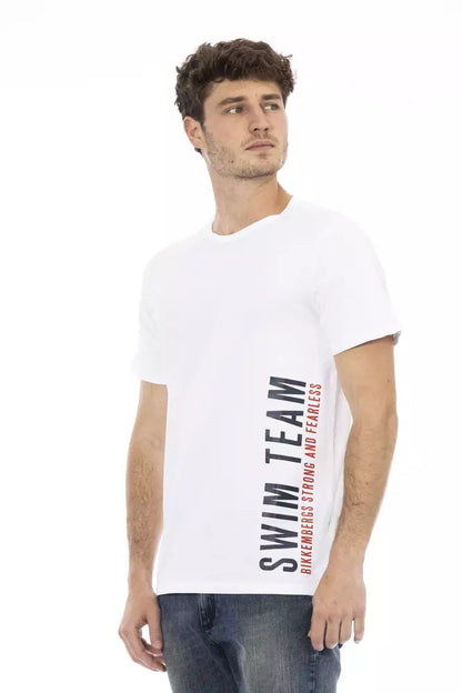  - White Cotton Men T-Shirt