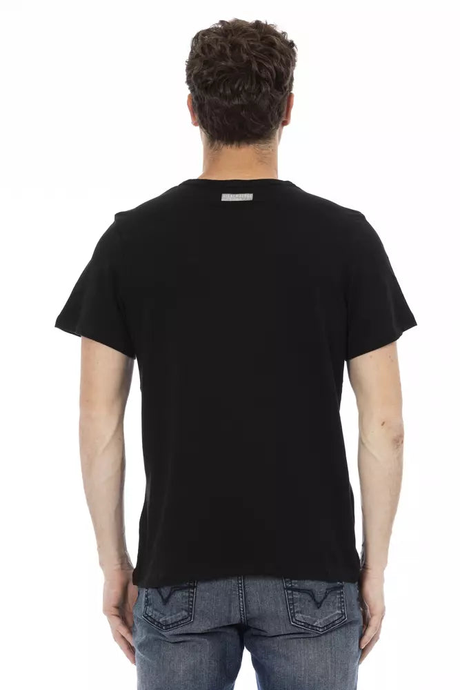  - Black Cotton Men T-Shirt