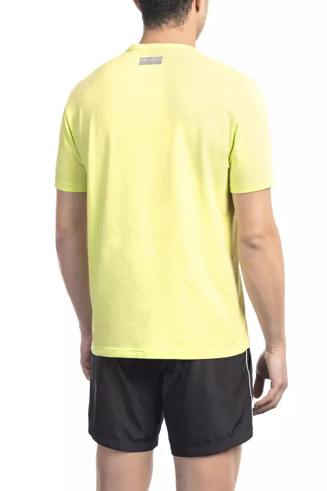  - Yellow Cotton Men T-Shirt