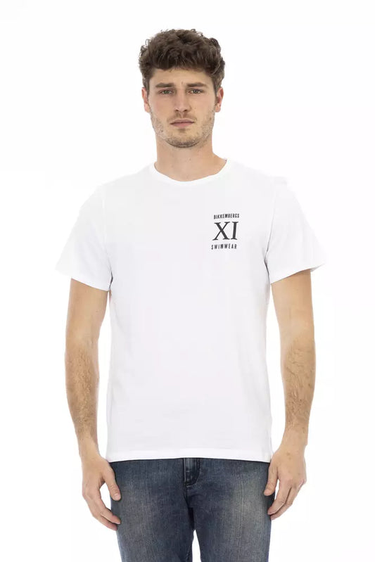  - White Cotton Men T-Shirt