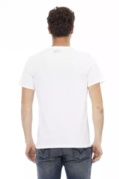  - Elegant White Front Print T-Shirt